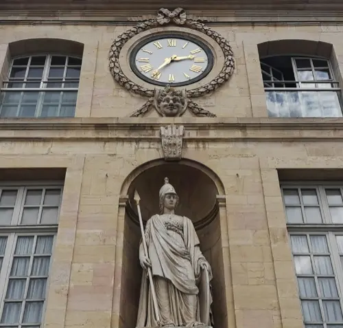 City hall clock in Dijon
