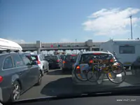Autoroute toll gate Autoroute toll gate in France
