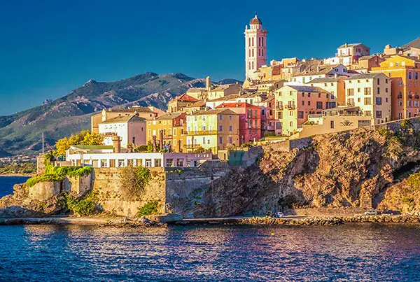 Bastia viewed from the Mediterranean Sea