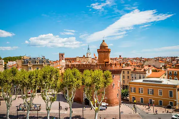 The Castillet fortification in Perpignan