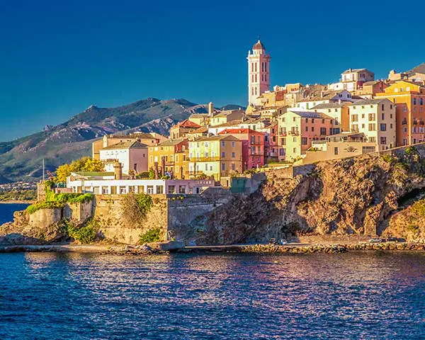 The island of Corsica in the Mediterranean Sea