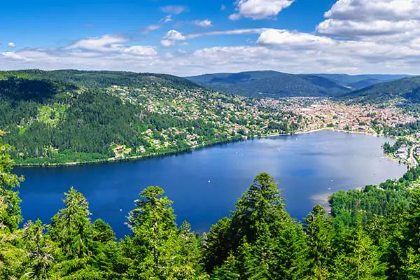 Gerardmer lake in Vosges mountains