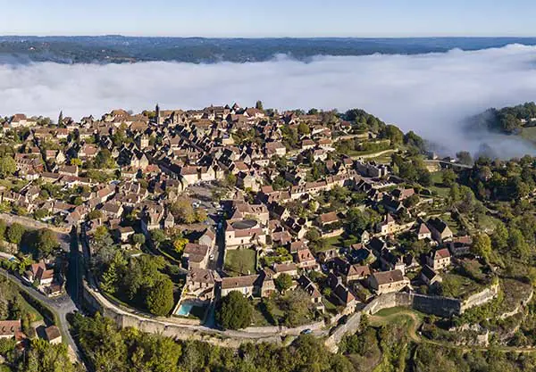 The village of Domme in the Dordogne
