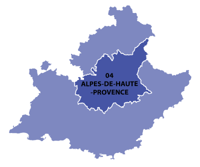 Map of Provence-Alpes-Azur, France