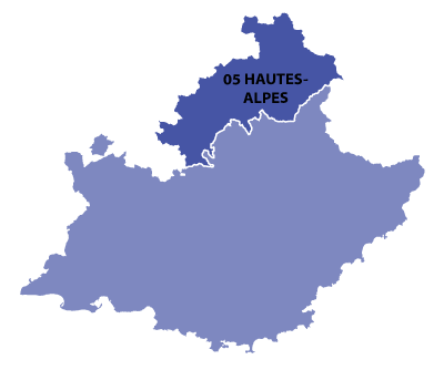 Map of Provence-Alpes-Azur, France