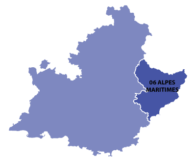 Map of Provence-Alpes-Azur, France