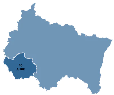 Map of Champagne-Ardenne in France