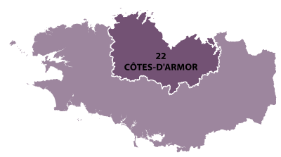 Map of Brittany in France