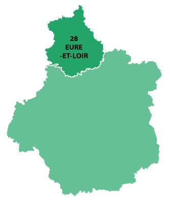 Map of Centre in France