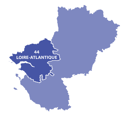 Map of Pays-de-la-Loire, France