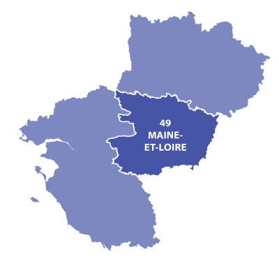 Map of Pays-de-la-Loire in France