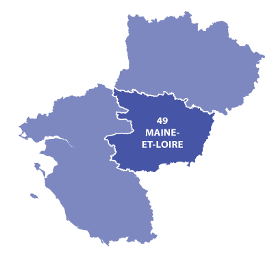 Map of Pays-de-la-Loire, France