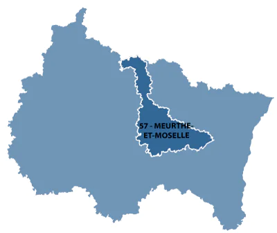 Map of Lorraine in France