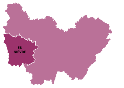 Map of Burgundy, France