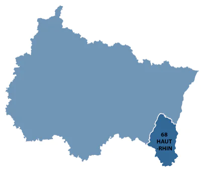 Map of Alsace, France