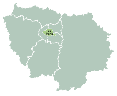 Map of Paris-Isle-of-France, France