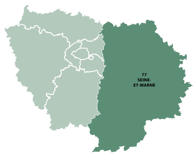 Map of Paris-Isle-of-France in France