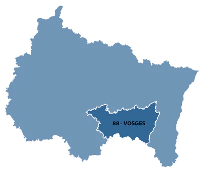 Map of Lorraine in France