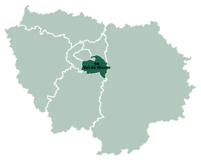 Map of Paris-Isle-of-France in France