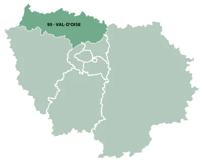 Map of Paris-Isle-of-France in France