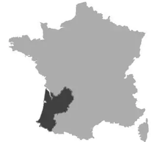 Map of Aquitaine in France