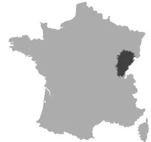 Map of Franche-comte in France
