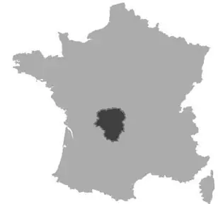 Map of Limousin in France