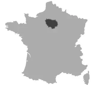 Map of Paris-Isle-of-France in France