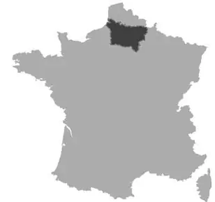 Map of Picardy in France