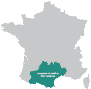 Map of Occitaine in France