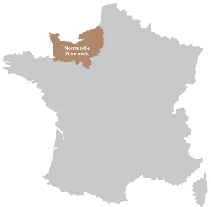 Map of Normandie in France