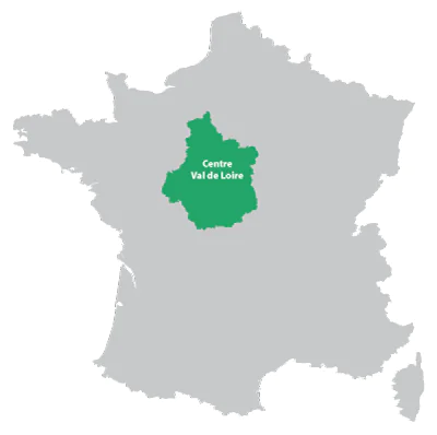Map of Centre in France