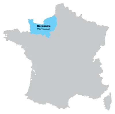 Map of Lower-Normandy in France
