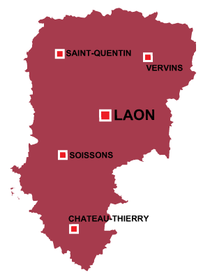 Department map of Aisne