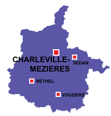 Department map of Ardennes