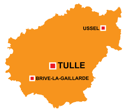 Department map of Corrèze