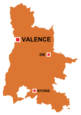 Department map of Drôme