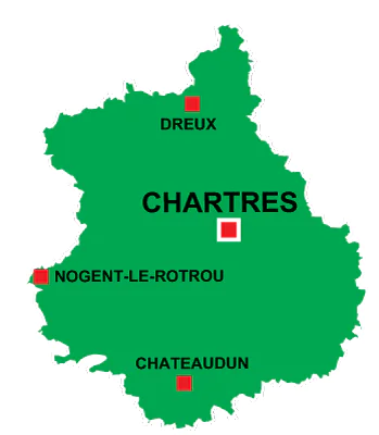 Department map of Eure et Loir