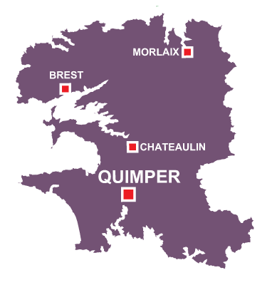 Department map of Finistère