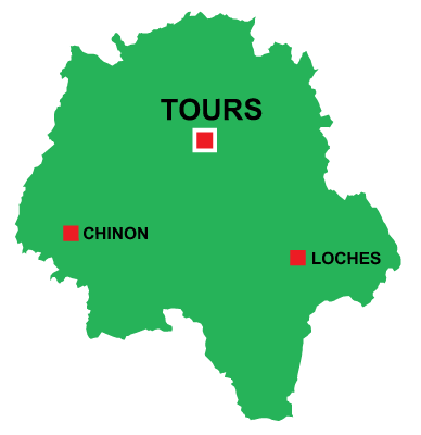 Department map of Indre et Loire