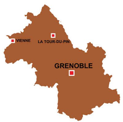 Department map of Isère