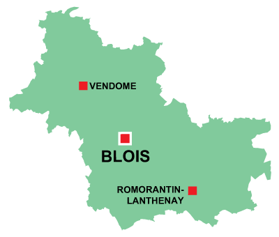 Department map of Loir et Cher