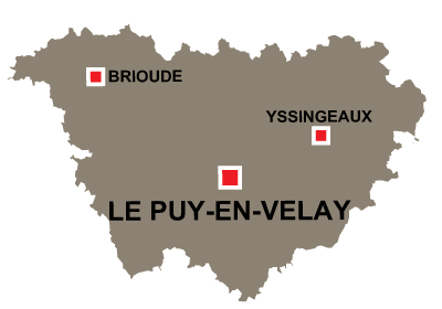 Department map of Haute Loire