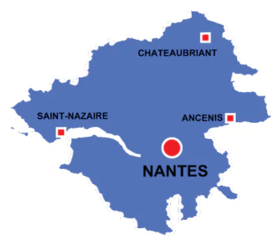 Department map of Loire Atlantique