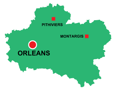 Department map of Loiret
