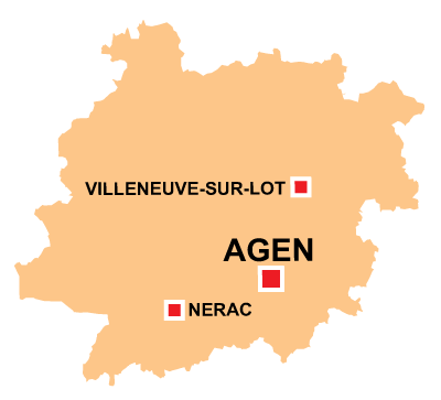Department map of Lot et Garonne