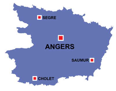 Department map of Maine et Loire