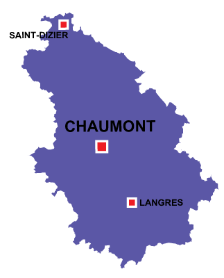 Department map of Haute Marne