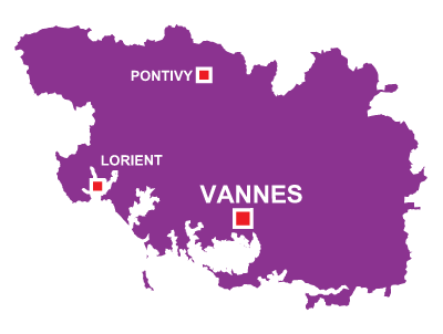 Department map of Morbihan