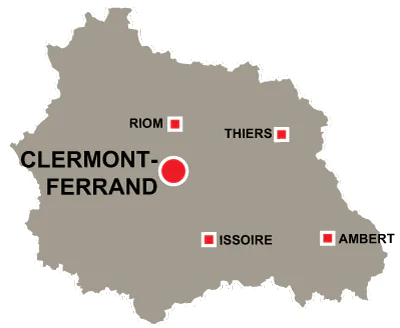 Department map of Puy de Dôme
